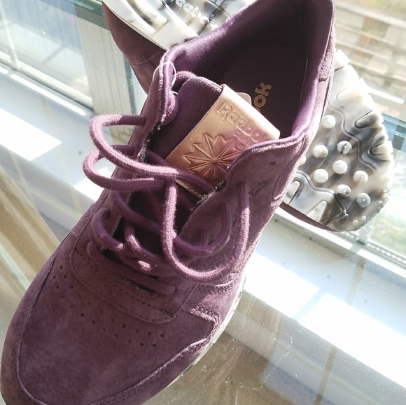 reebok classic purple suede